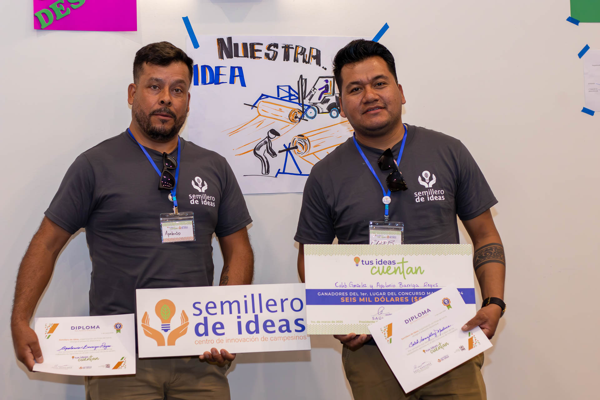 Caleb and Apolonio with winning design